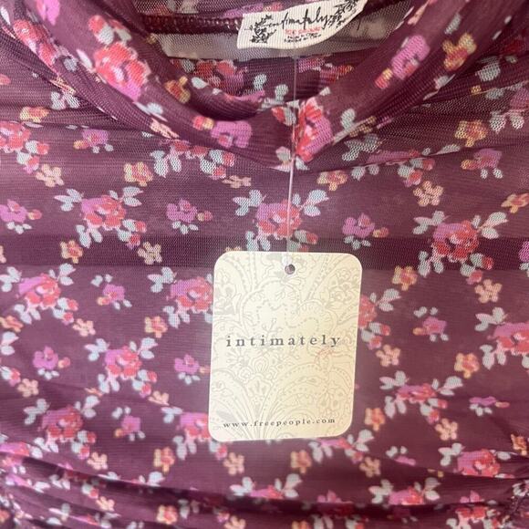 🆕FREE PEOPLE Intimately Bodysuit Printed Mesh SZ XS NEW - Picture 6 of 7